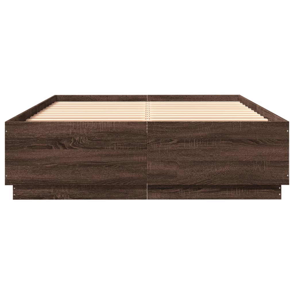 Giroletto Luci LED Rovere Marrone 120x200 cm Legno Multistrato - homemem39