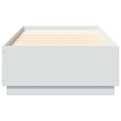 Giroletto con Luci LED Bianco 100x200 cm in Legno Massello | homemem39