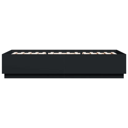 Giroletto con Luci LED Nero 100x200 cm in Legno Massello | homemem39