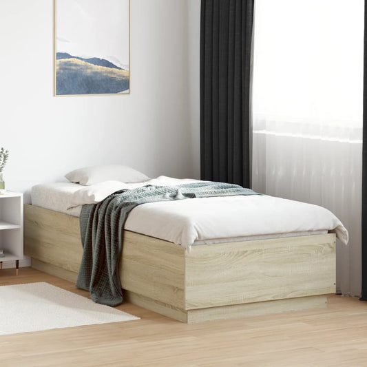 Giroletto Luci LED Rovere Sonoma 100x200cm in Legno Multistrato | homemem39