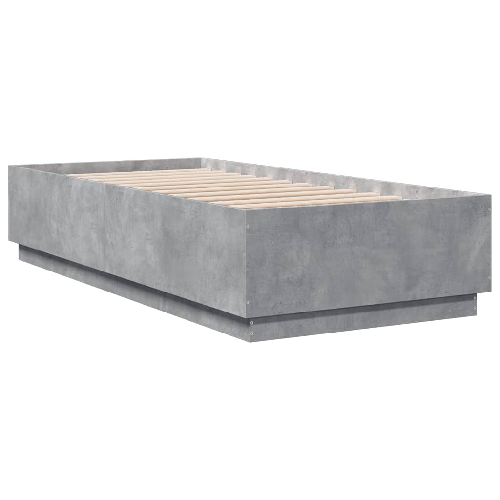 Giroletto Luci LED Grigio Cemento 100x200 cm Legno Multistrato | homemem39