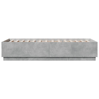 Giroletto Luci LED Grigio Cemento 100x200 cm Legno Multistrato | homemem39