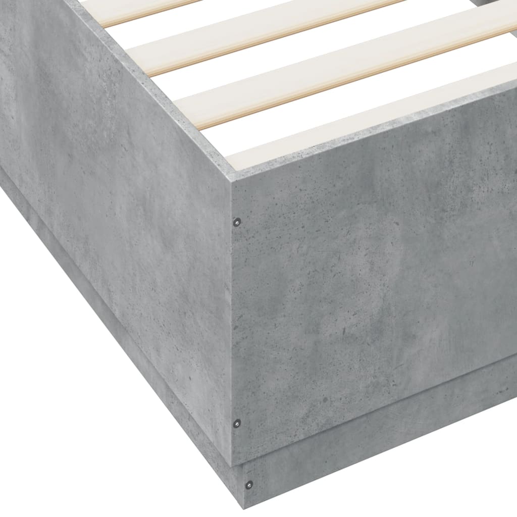 Giroletto Luci LED Grigio Cemento 100x200 cm Legno Multistrato | homemem39