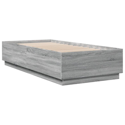 Giroletto Luci LED Grigio Sonoma 100x200cm in Legno Multistrato | homemem39