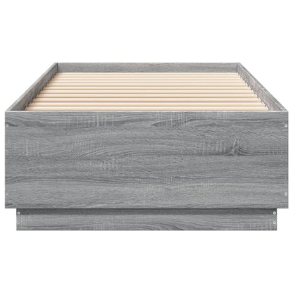 Giroletto Luci LED Grigio Sonoma 100x200cm in Legno Multistrato | homemem39