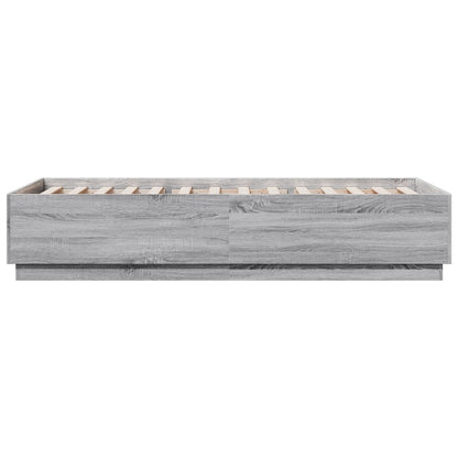 Giroletto Luci LED Grigio Sonoma 100x200cm in Legno Multistrato | homemem39
