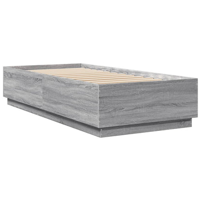 Giroletto Luci LED Grigio Sonoma 100x200cm in Legno Multistrato | homemem39