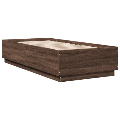 Giroletto Luci LED Rovere Marrone 100x200 cm Legno Multistrato | homemem39