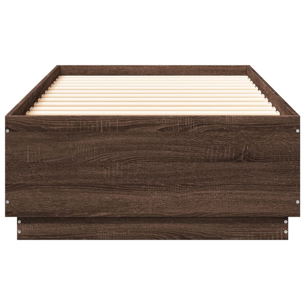 Giroletto Luci LED Rovere Marrone 100x200 cm Legno Multistrato | homemem39