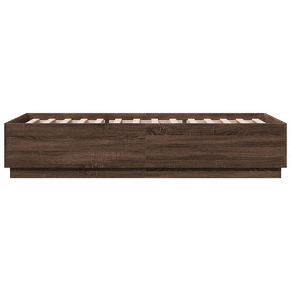 Giroletto Luci LED Rovere Marrone 100x200 cm Legno Multistrato | homemem39