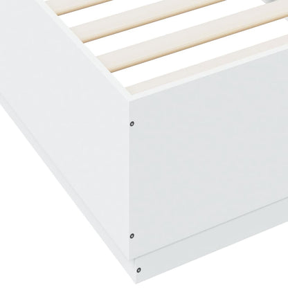 Giroletto con Luci LED Bianco 90x200 cm in Legno Multistrato