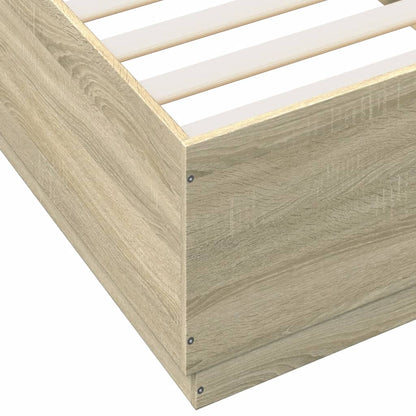 Giroletto con Luci LED Rovere Sonoma 90x200cm Legno Multistrato