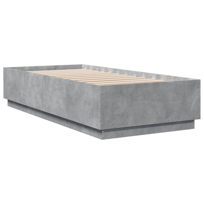Giroletto Luci LED Grigio Cemento 90x200cm in Legno Multistrato | homemem39