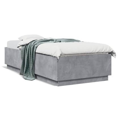 Giroletto Luci LED Grigio Cemento 90x200cm in Legno Multistrato | homemem39