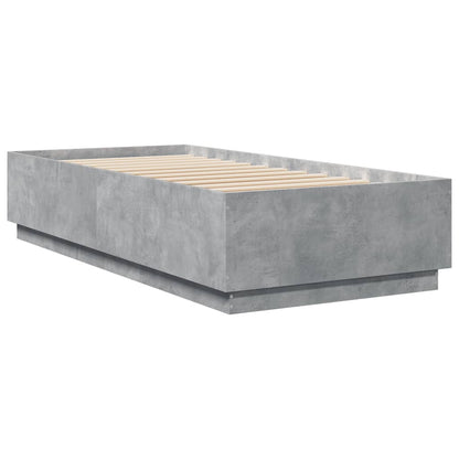 Giroletto Luci LED Grigio Cemento 90x200cm in Legno Multistrato | homemem39