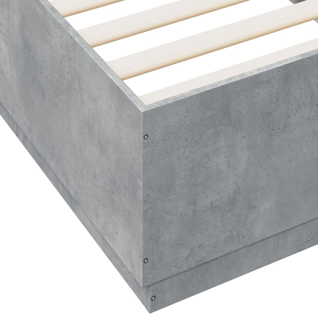 Giroletto Luci LED Grigio Cemento 90x200cm in Legno Multistrato | homemem39