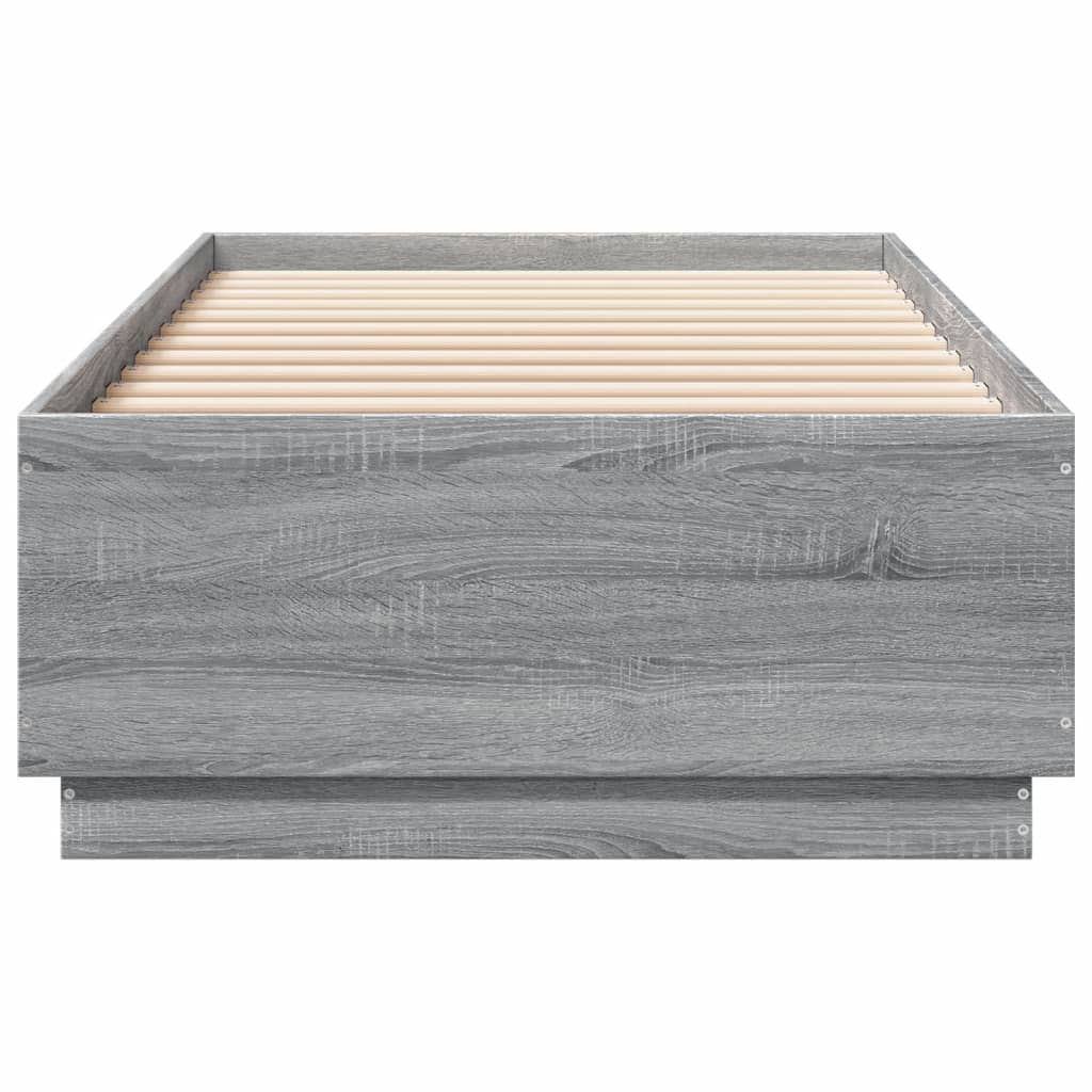 Giroletto con Luci LED Grigio Sonoma 90x200cm Legno Multistrato - homemem39
