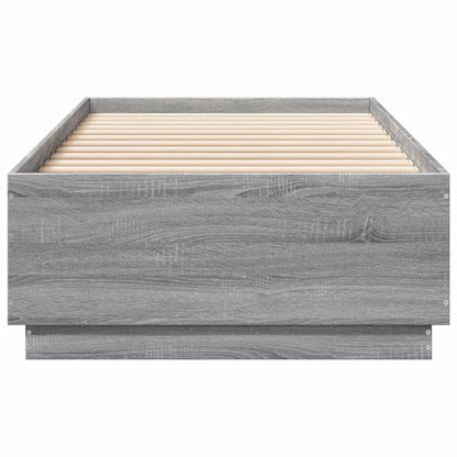 Giroletto con Luci LED Grigio Sonoma 90x200cm Legno Multistrato - homemem39