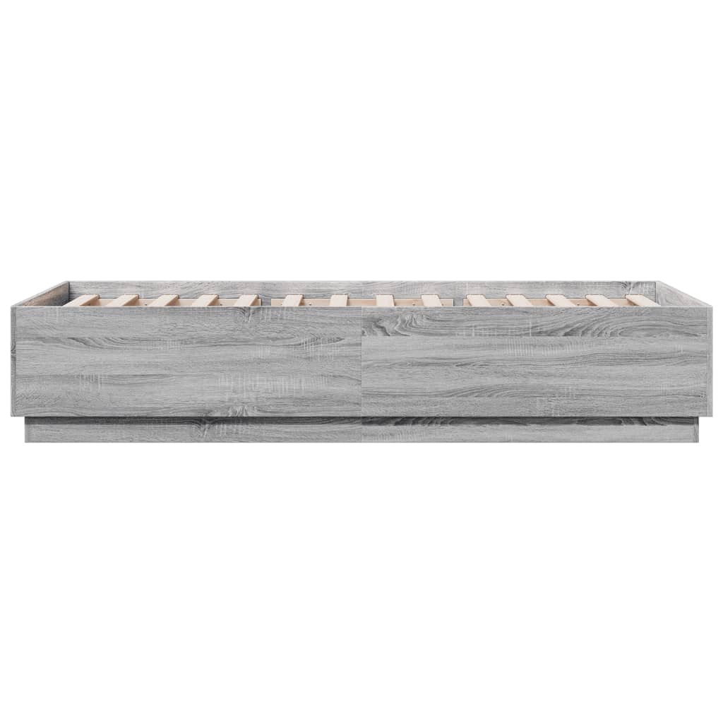 Giroletto con Luci LED Grigio Sonoma 90x200cm Legno Multistrato - homemem39