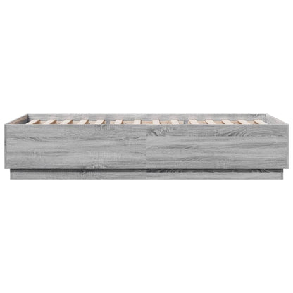Giroletto con Luci LED Grigio Sonoma 90x200cm Legno Multistrato - homemem39