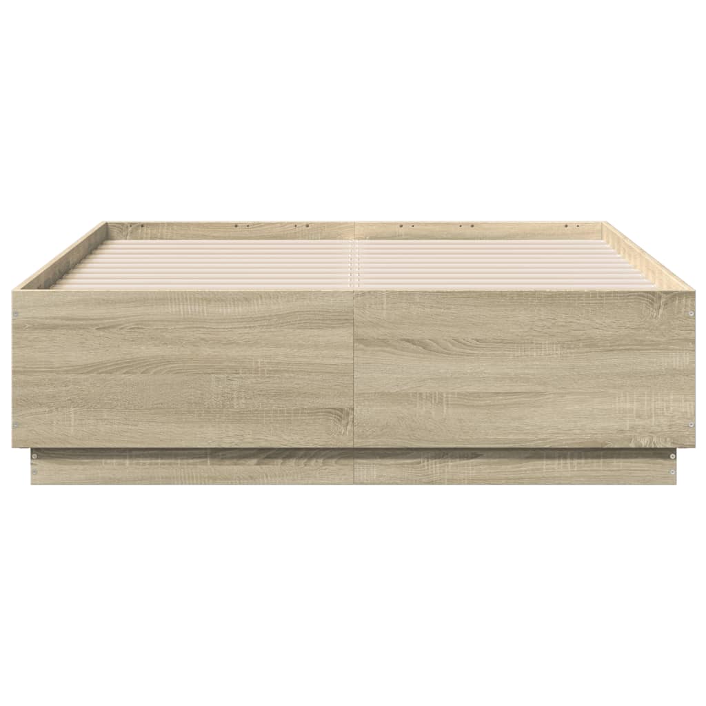 Giroletto Luci LED Rovere Sonoma 140x190 cm Legno Multistrato | homemem39