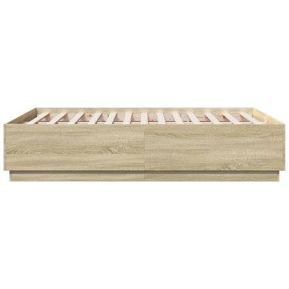Giroletto Luci LED Rovere Sonoma 140x190 cm Legno Multistrato | homemem39