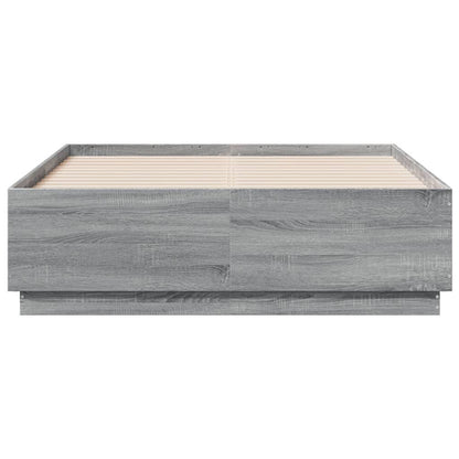 Giroletto Luci LED Grigio Sonoma 135x190 cm Legno Multistrato | homemem39