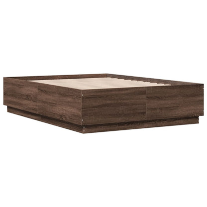 Giroletto Luci LED Rovere Marrone 135x190 cm Legno Multistrato | homemem39