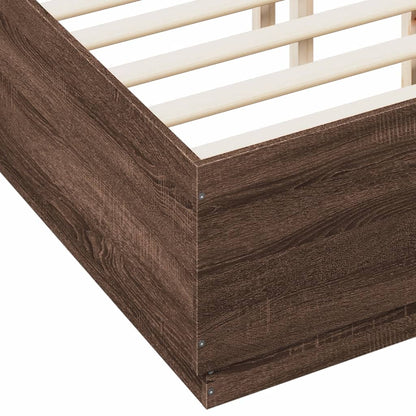 Giroletto Luci LED Rovere Marrone 135x190 cm Legno Multistrato | homemem39
