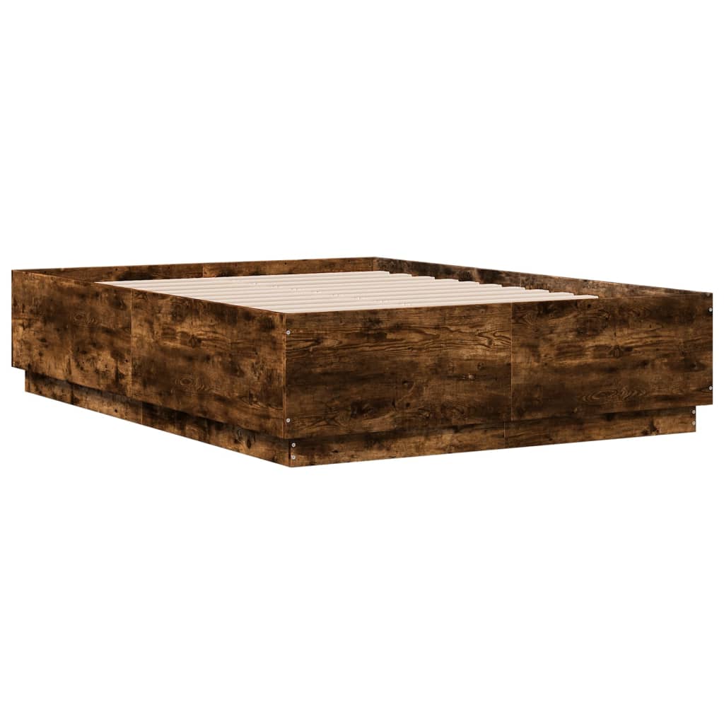 Giroletto con Luci LED Rovere Fumo 120x190 cm Legno Multistrato | homemem39