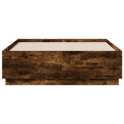 Giroletto con Luci LED Rovere Fumo 120x190 cm Legno Multistrato | homemem39