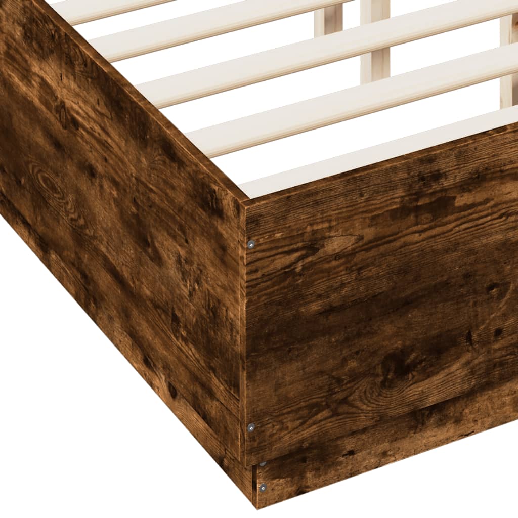 Giroletto con Luci LED Rovere Fumo 120x190 cm Legno Multistrato | homemem39