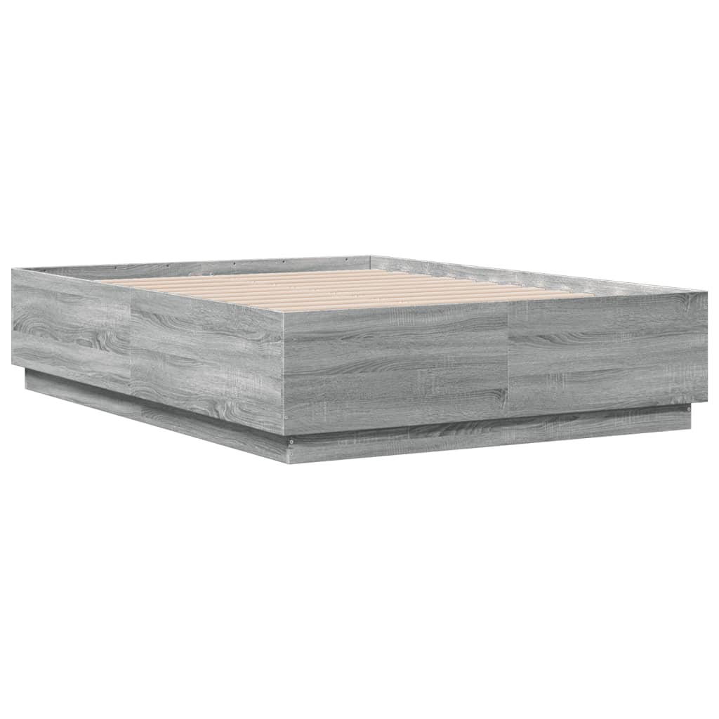 Giroletto Luci LED Grigio Sonoma 120x190 cm Legno Multistrato | homemem39