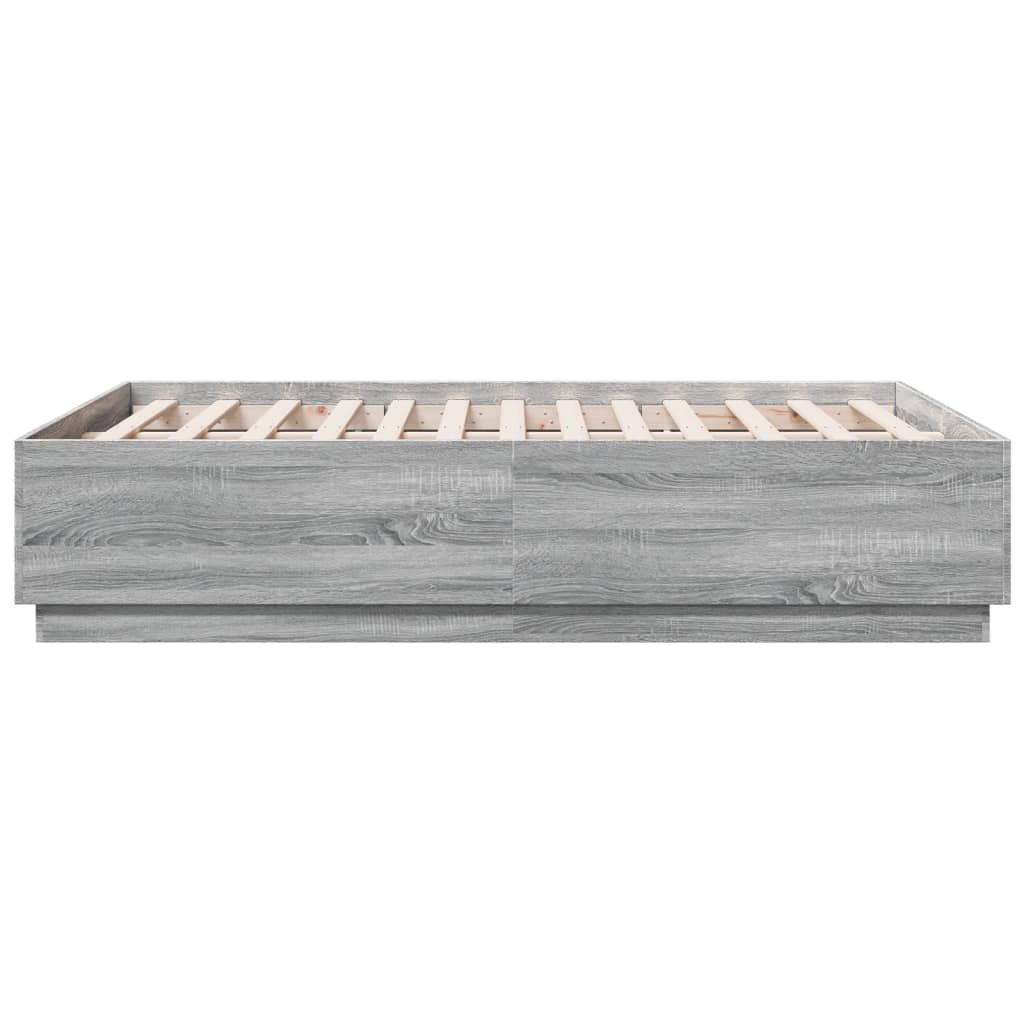 Giroletto Luci LED Grigio Sonoma 120x190 cm Legno Multistrato | homemem39