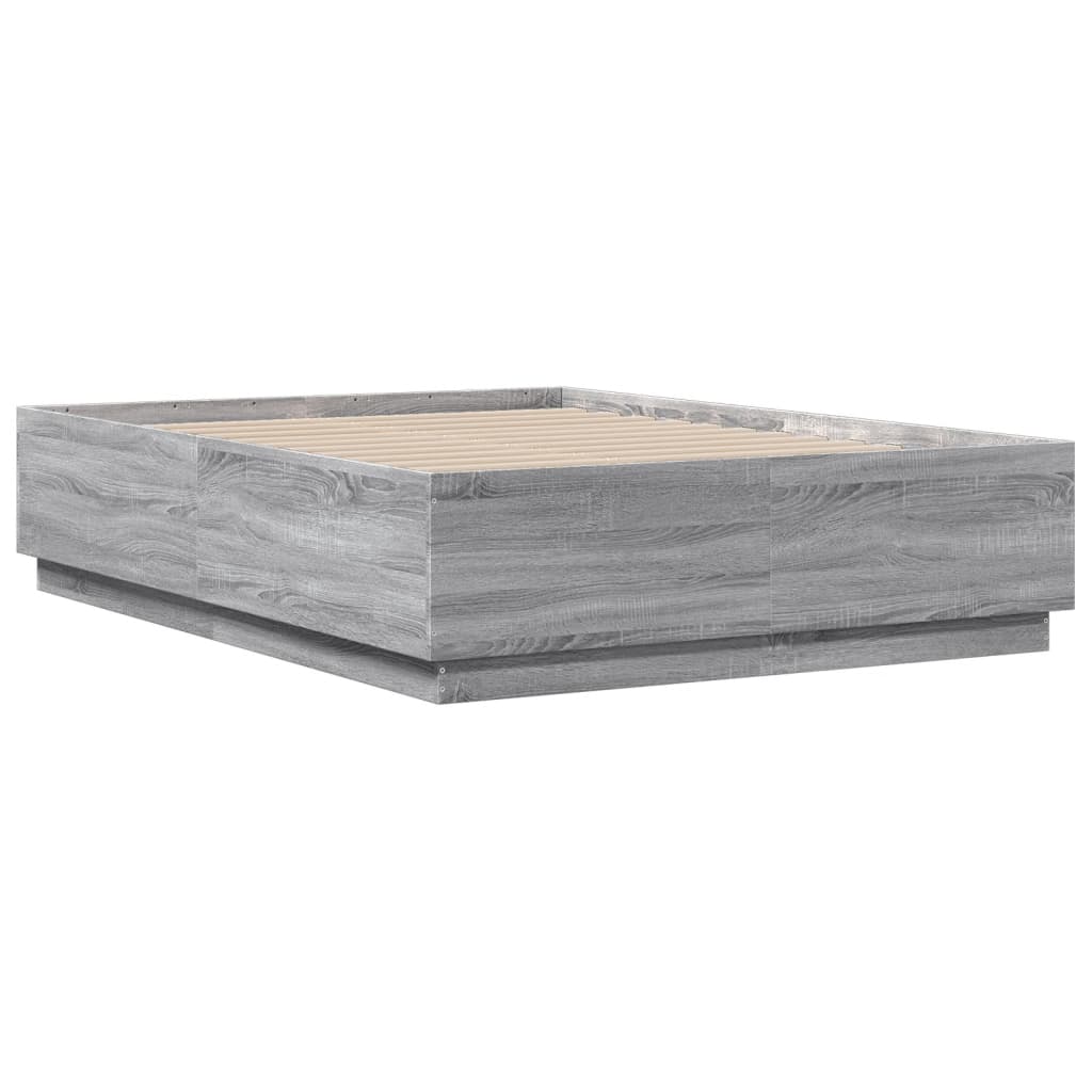 Giroletto Luci LED Grigio Sonoma 120x190 cm Legno Multistrato | homemem39