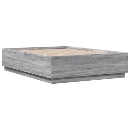 Giroletto Luci LED Grigio Sonoma 120x190 cm Legno Multistrato | homemem39