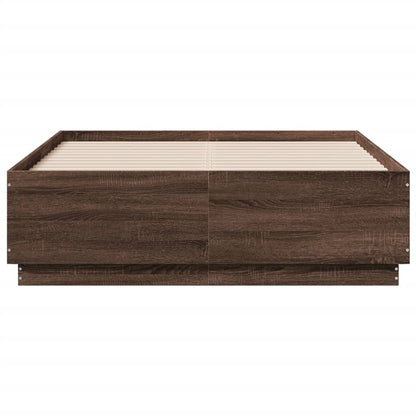 Giroletto Luci LED Rovere Marrone 120x190 cm Legno Multistrato | homemem39