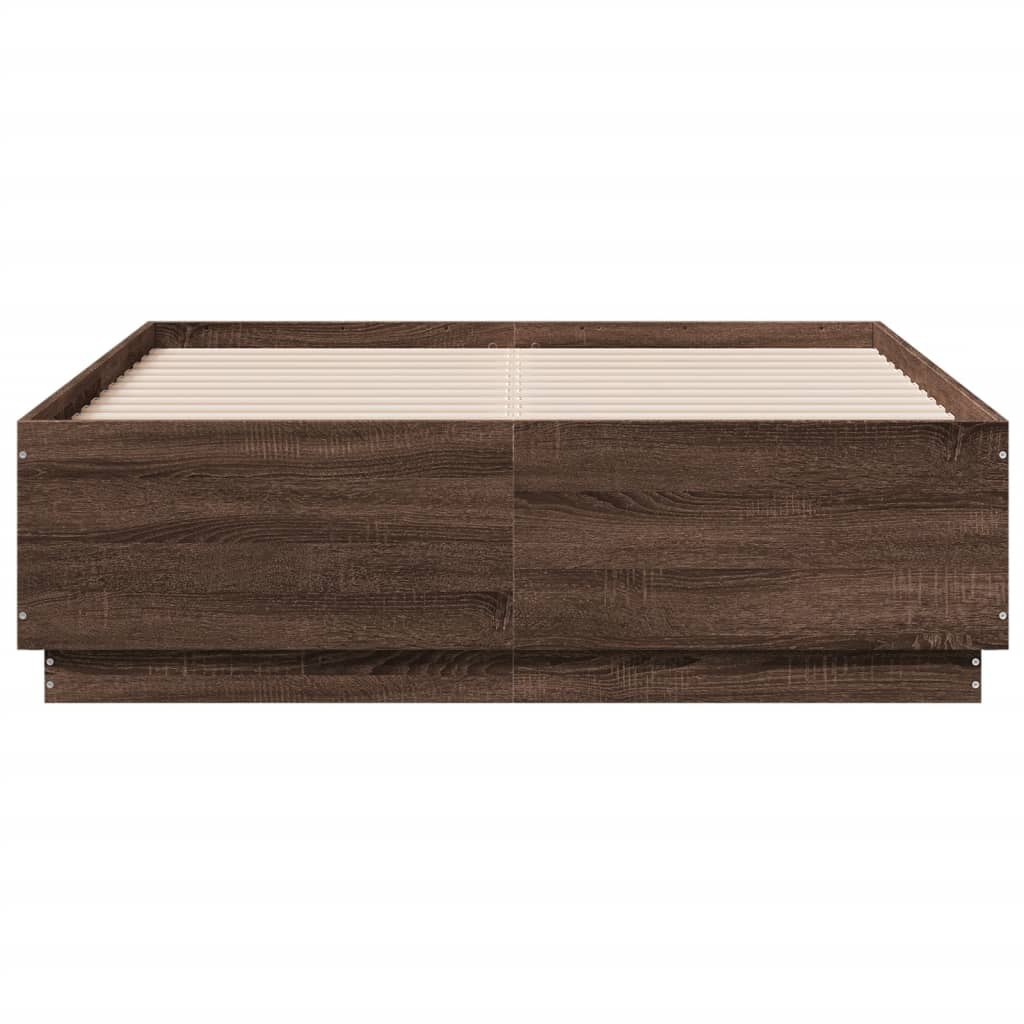 Giroletto Luci LED Rovere Marrone 120x190 cm Legno Multistrato