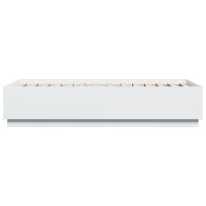 Giroletto con Luci LED Bianco 90x190 cm in Legno Multistrato | homemem39