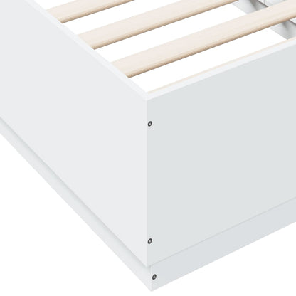 Giroletto con Luci LED Bianco 90x190 cm in Legno Multistrato | homemem39