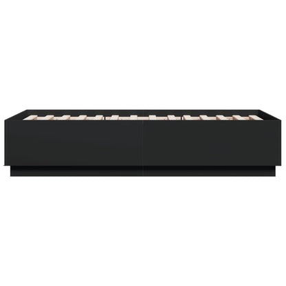 Giroletto con Luci LED Nero 90x190 cm in Legno Multistrato | homemem39