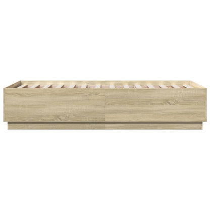 Giroletto Luci LED Rovere Sonoma 90x190 cm in Legno Multistrato | homemem39