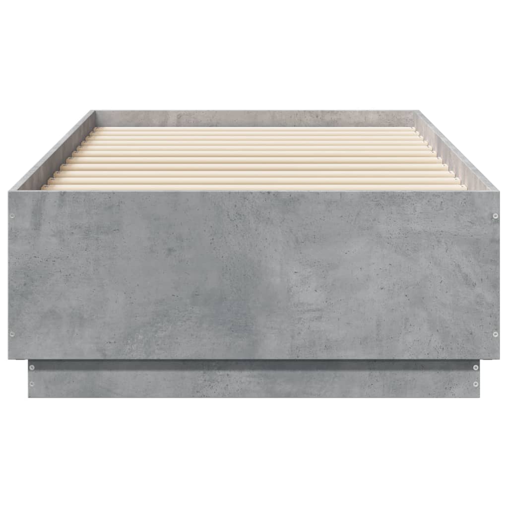 Giroletto Luci LED Grigio Cemento 90x190cm in Legno Multistrato | homemem39