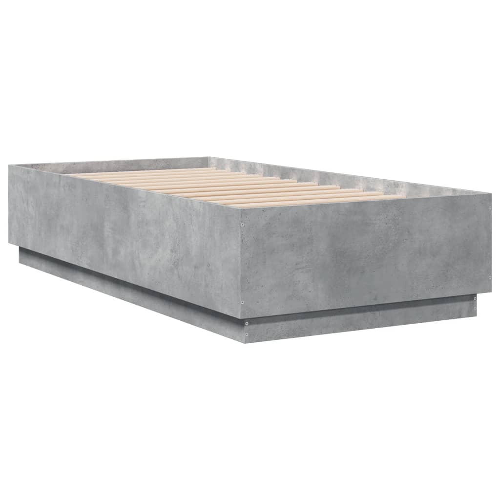 Giroletto Luci LED Grigio Cemento 90x190cm in Legno Multistrato | homemem39