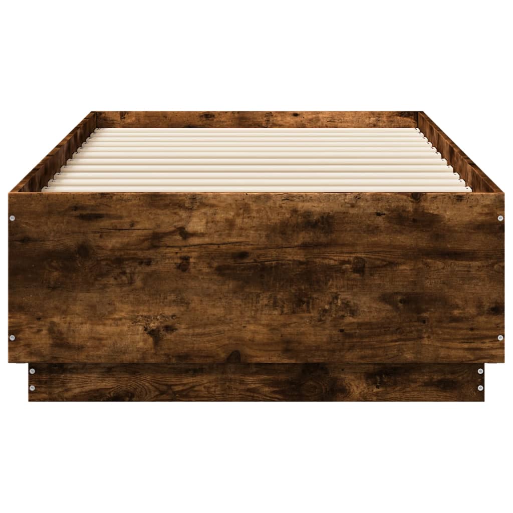 Giroletto Luci LED Rovere Fumo 90x190 cm in Legno Multistrato | homemem39