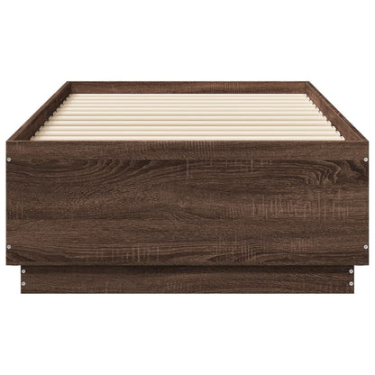 Giroletto Luci LED Rovere Marrone 90x190cm in Legno Multistrato | homemem39