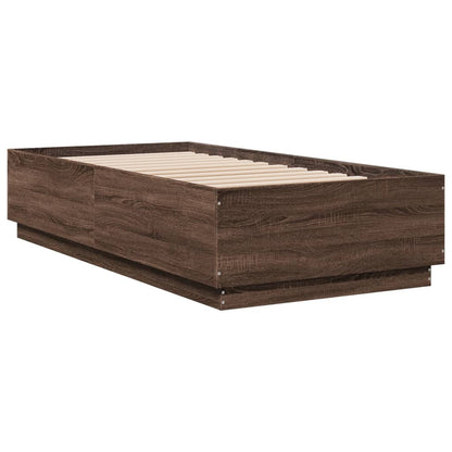 Giroletto Luci LED Rovere Marrone 90x190cm in Legno Multistrato | homemem39