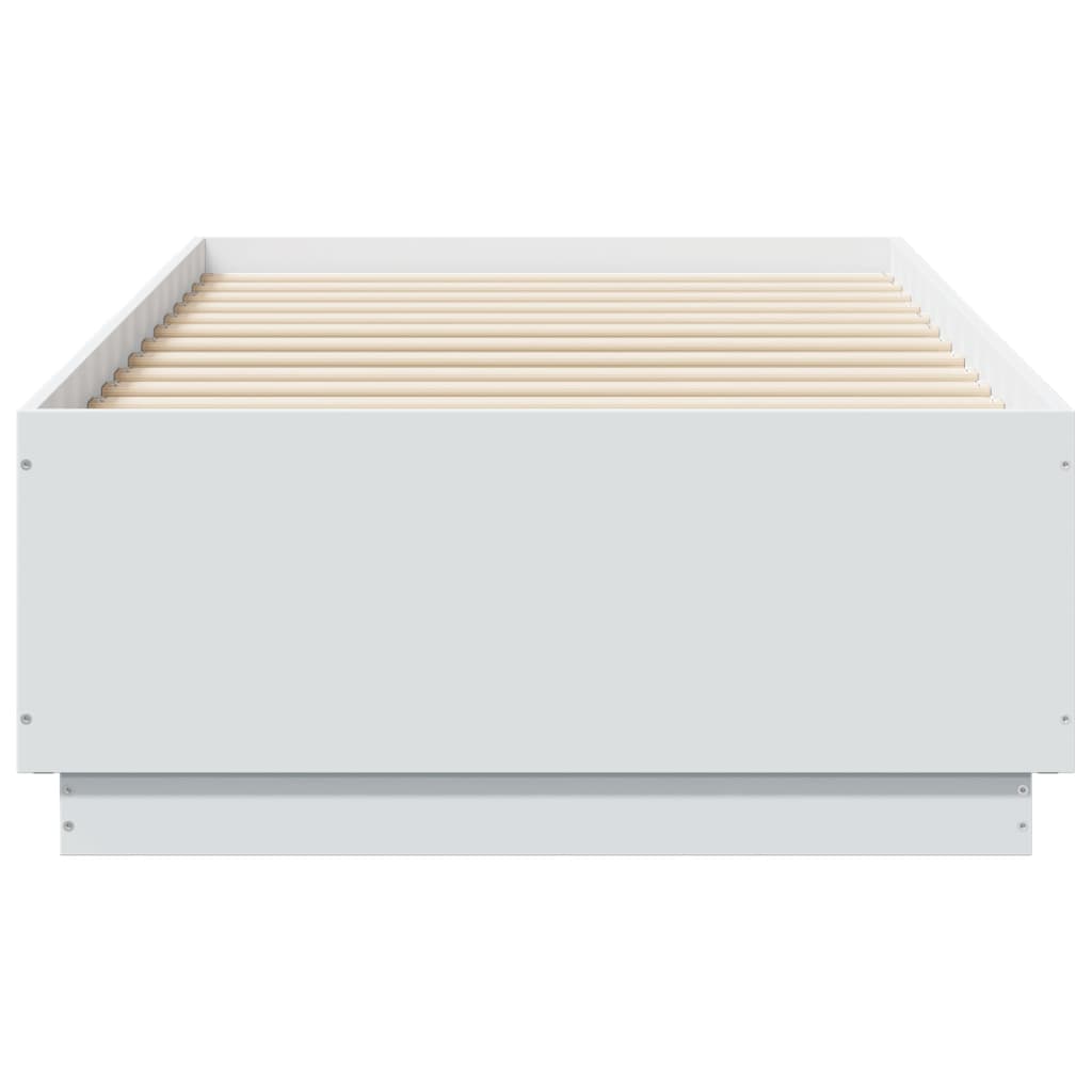 Giroletto con Luci LED Bianco 75x190 cm in Legno Multistrato | homemem39