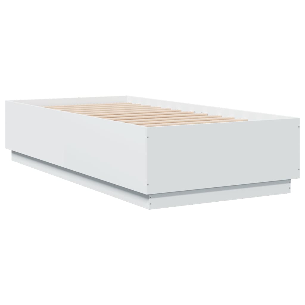 Giroletto con Luci LED Bianco 75x190 cm in Legno Multistrato | homemem39