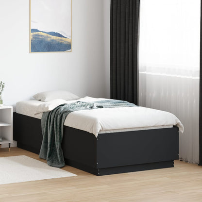 Giroletto con Luci LED Nero 75x190 cm in Legno Multistrato | homemem39